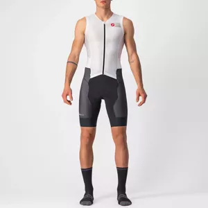 CASTELLI Cyklistická kombinéza - SANREMO 2 TRI - biela/čierna 3XL