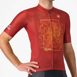 CASTELLI Cyklistický dres s krátkym rukávom - GIRO107 ROMA - červená XL