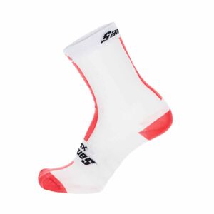 SANTINI Cyklistické ponožky klasické - X IRONMAN DEA - biela/ružová 40-43