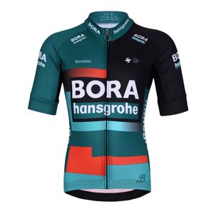 BONAVELO Cyklistický dres s dlhým rukávom zimný - BORA 2023 WINTER - biela/zelená/čierna/červená XL