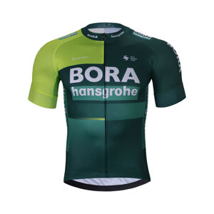 BONAVELO Cyklistický dres s krátkym rukávom - BORA 2024 - zelená/svetlo zelená XS