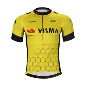 BONAVELO Cyklistický dres s krátkym rukávom - VISMA 2024 - žltá/čierna XS