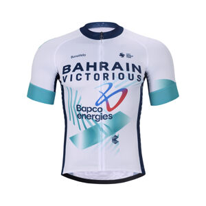 BONAVELO Cyklistický dres s krátkym rukávom - BAHRAIN VICTORIOUS 2024 - biela/svetlo zelená S