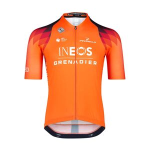 BIORACER Cyklistický dres s krátkym rukávom - INEOS GRENADIERS 2023 ICON TRAINING - modrá/oranžová L