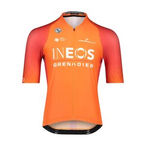 BIORACER Cyklistický dres s krátkym rukávom - INEOS GRENADIERS '22 - oranžová/červená XL