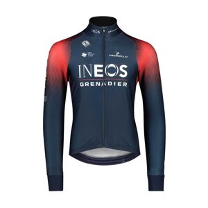 BIORACER Cyklistický dres s dlhým rukávom zimný - INEOS GRENADIERS '22 - červená/modrá XL