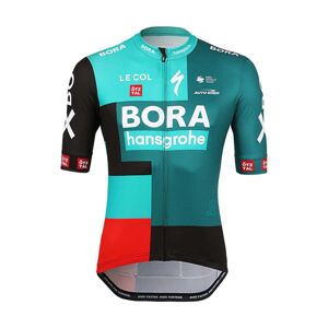 LE COL Cyklistický dres s krátkym rukávom - BORA HANSGROHE 2022 - červená/čierna/zelená S