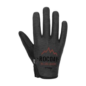 ROCDAY Cyklistické rukavice dlhoprsté - FLOW NEW - čierna/červená XS