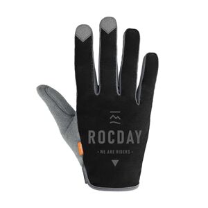 ROCDAY Cyklistické rukavice dlhoprsté - ELEMENTS - šedá/čierna