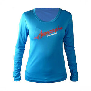 HAVEN Cyklistický dres s dlhým rukávom letný - AMAZON LADY LONG MTB - modrá/ružová