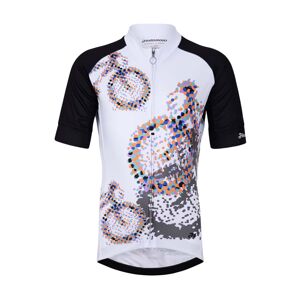 HOLOKOLO Cyklistický dres s krátkym rukávom - RIDERS KIDS - čierna/biela S-135cm