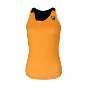 HOLOKOLO Cyklistický dres bez rukávov - ENERGY LADY - oranžová/čierna 2XL