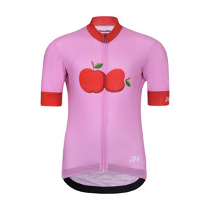 HOLOKOLO Cyklistický dres s krátkym rukávom - FRUIT - ružová/červená XS-125cm