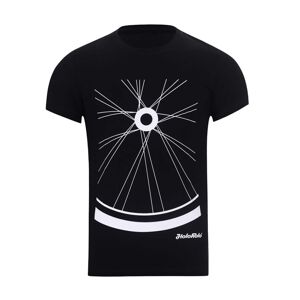 NU. BY HOLOKOLO Cyklistické tričko s krátkym rukávom - RIDE THIS WAY II. - čierna