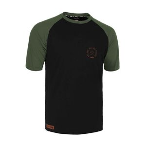 ROCDAY Cyklistický dres s krátkym rukávom - ROOST - čierna/zelená XL