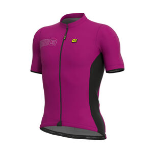 ALÉ Cyklistický dres s krátkym rukávom - COLOR BLOCK - fialová