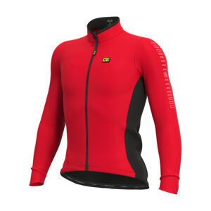 ALÉ Cyklistický dres s dlhým rukávom zimný - SOLID FONDO WINTER - červená L