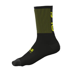 ALÉ Cyklistické ponožky klasické - ACCESSORI FENCE - čierna/žltá 40-43