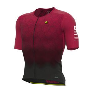 ALÉ Cyklistický dres s krátkym rukávom - R-EV1  VELOCITY - bordová M