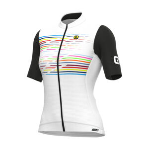 ALÉ Cyklistický dres s krátkym rukávom - PR-S LOGO LADY - biela L