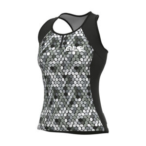 ALÉ Cyklistický dres bez rukávov - SOLID CANDY LADY - čierna M