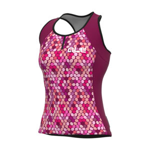 ALÉ Cyklistický dres bez rukávov - SOLID CANDY LADY - ružová XS