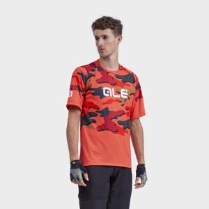 ALÉ Cyklistický dres s krátkym rukávom - OFF ROAD - MTB STAIN - červená M