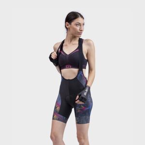 ALÉ Cyklistické nohavice krátke s trakmi -  SOLID CHIOS LADY - čierna L