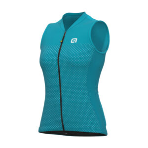 ALÉ Cyklistický dres bez rukávov - SOLID LEVEL LADY - zelená M