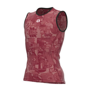 ALÉ Cyklistické tričko bez rukávov - INTIMO BREAK - bordová XL-2XL