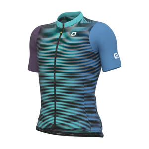 ALÉ Cyklistický dres s krátkym rukávom - DINAMICA PRAGMA - modrá/zelená L