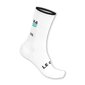 LE COL Cyklistické ponožky klasické - BORA HANSGROHE 2023 - biela L-XL
