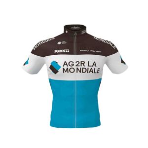 ROSTI Cyklistický dres s krátkym rukávom - AG2R 2020 - biela/hnedá/modrá M