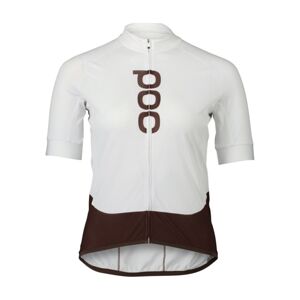 POC Cyklistický dres s krátkym rukávom - ESSENTIAL ROAD  - biela/hnedá L