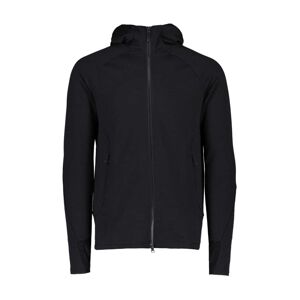 POC Cyklistická mikina - MERINO ZIP HOOD - čierna 2XL