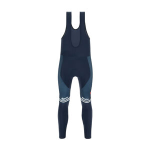 SANTINI Cyklistické nohavice dlhé s trakmi - TREK 2020 WINTER - modrá M