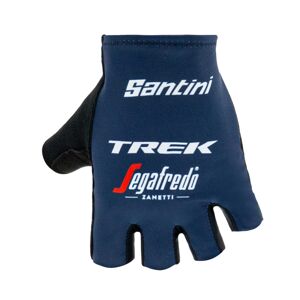 SANTINI Cyklistické rukavice krátkoprsté - TREK SEGAFREDO 2021 - modrá S