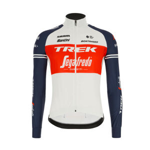 SANTINI Cyklistická vetruodolná bunda - TREK SEGAFREDO 2020 - modrá/červená/biela