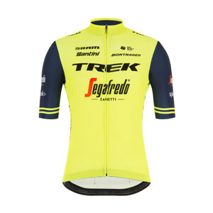 SANTINI Cyklistický dres s krátkym rukávom - TREK SEGAFREDO 2020 - čierna/žltá