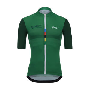 SANTINI Cyklistický dres s krátkym rukávom - CROWN - zelená L
