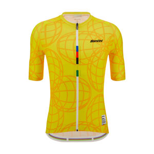 SANTINI Cyklistický dres s krátkym rukávom - UCI GOODWOOD 1982 - žltá 3XL