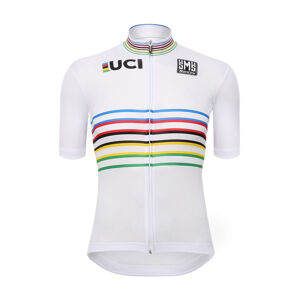 SANTINI Cyklistický dres s krátkym rukávom - UCI WORLD CHAMPION - biela 2XL