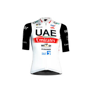 PISSEI Cyklistický dres s krátkym rukávom - UAE TEAM EMIRATES 2024 KIDS - čierna/biela/červená 10Y
