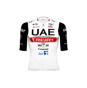 PISSEI Cyklistický dres s krátkym rukávom - UAE TEAM EMIRATES OFFICIAL 2024 - biela/čierna/červená L