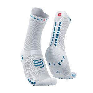 COMPRESSPORT Cyklistické ponožky klasické - PRO RACING 4.0 RUN - modrá/biela