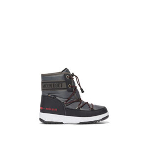 MOON BOOT-Boy Mid Jr black/castlerock Šedá 38