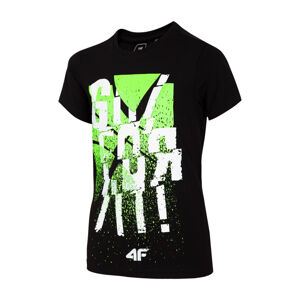 4F-BOYS-t-shirt-HJL21-JTSM004A-20S-Black Čierna 134