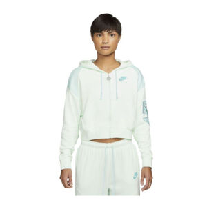 NIKE-W NSW AIR FLC TOP FZ Zelená S