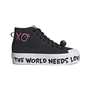 ADIDAS ORIGINALS-Nizza Platform Mid core black/semi pink glow/cloud white Čierna 36 2/3