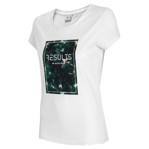 4F-WOMENS T-SHIRT-H4L21-TSD031-10S-WHITE Biela S